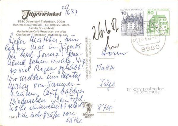 Tiefenbach Oberstdorf Alpengasthof Cafe Jägerwinkel – Bild 2