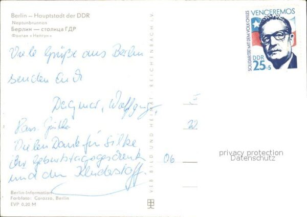 Berlin Neptunbrunnen Hauptstadt der DDR – Bild 2