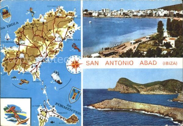 San Antonio Abad Landkarte Strand Küste