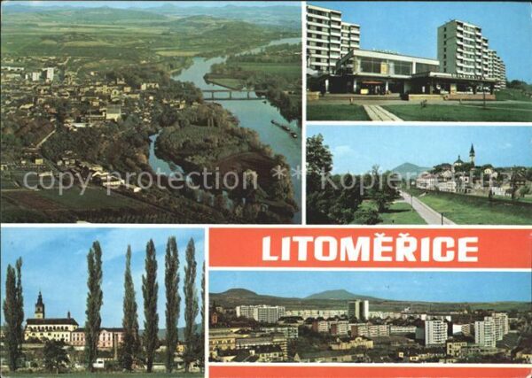 Litomerice Leitmeritz Nordboehmen Panorama Elbe Business Center Alstadt R