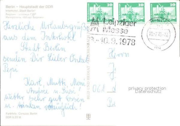 Berlin Interhotel Stadt Berlin Hauptstadt der – Bild 2