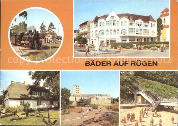Baabe Ostseebad Ruegen Schmalspurbahn Binz Kaufhaus Promenade
