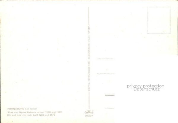 Rothenburg Tauber Altes und Neues Rathaus 13. Jhdt. und 1 – Bild 2