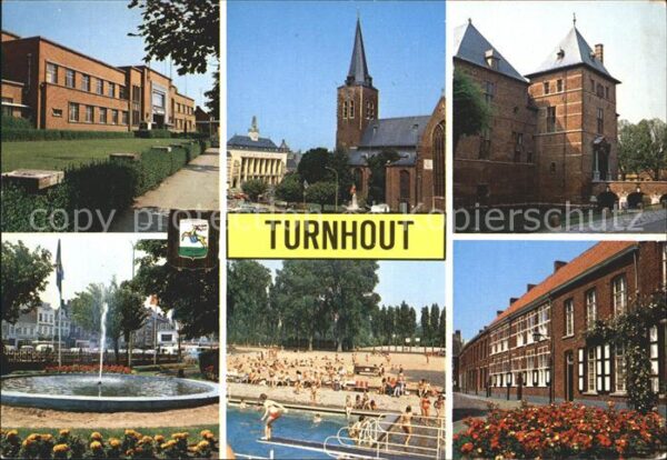 Turnhout Kirche Schloss Springbrunnen Schwimmbad