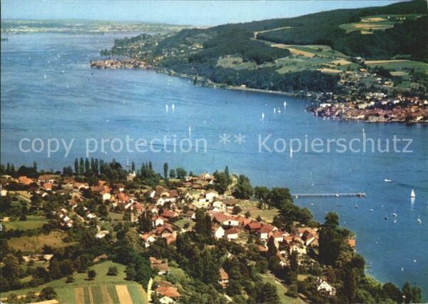 Hemmenhofen Bodensee mit Blick nach der Schweiz Fli