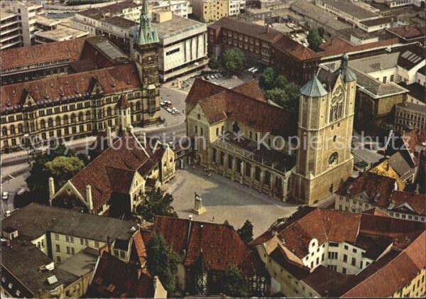Braunschweig Burgplatz und Rathaus Fliegeraufnahme
