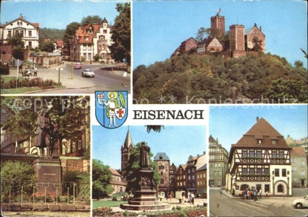 Eisenach Thueringen Marienstrasse Luther Denkmal Wartburg L