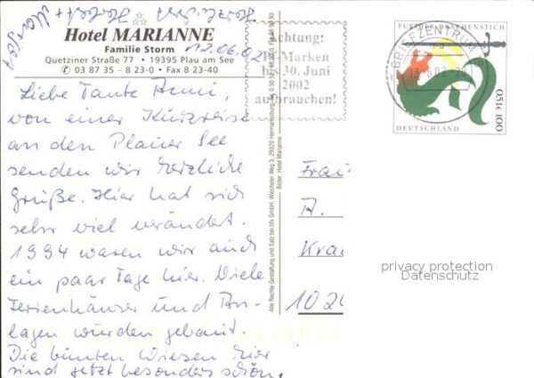 Plau See Hotel Marianne Kanal Mecklenburgische S – Bild 2