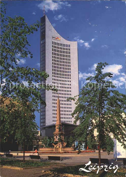 Leipzig City Hochhaus Mendebrunnen Messestadt