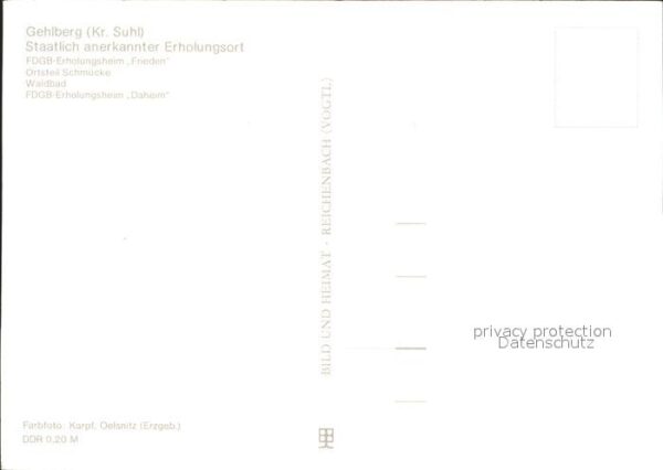 Gehlberg FDGB Erholungsheim OT Schmücke Waldbad – Bild 2