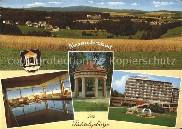 Alexandersbad Bad Panorama Fichtelgebirge Kur und Sportho