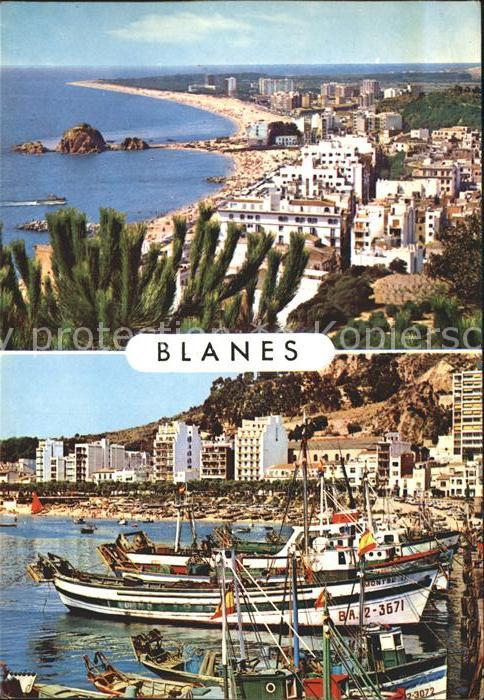 Blanes Panorama Hafen Fischkutter