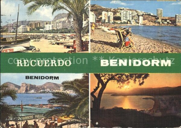 Benidorm Strand Sonnenuntergang Küste