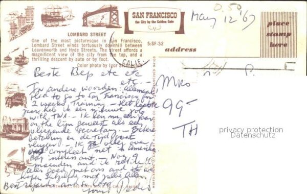 San Francisco California Lombard Street – Bild 2