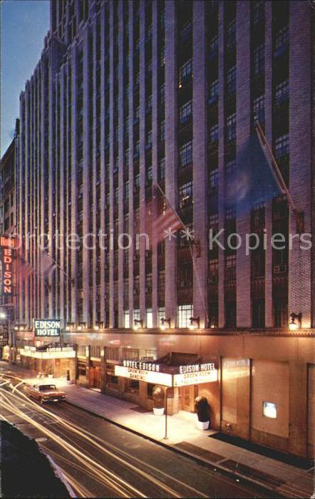 New York City Hotel Edison at night