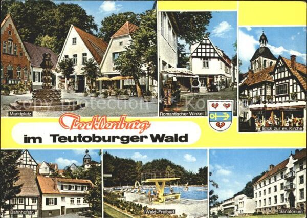Tecklenburg Marktplatz Brunnen Fachwerkhaus Kirche