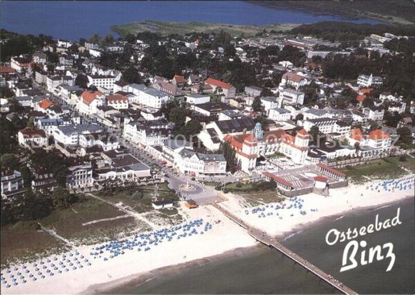 Binz Ruegen Fliegeraufnahme mit Seebrücke