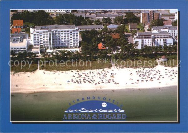 Binz Ruegen Fliegeraufnahme mit Strandhotel Arkona