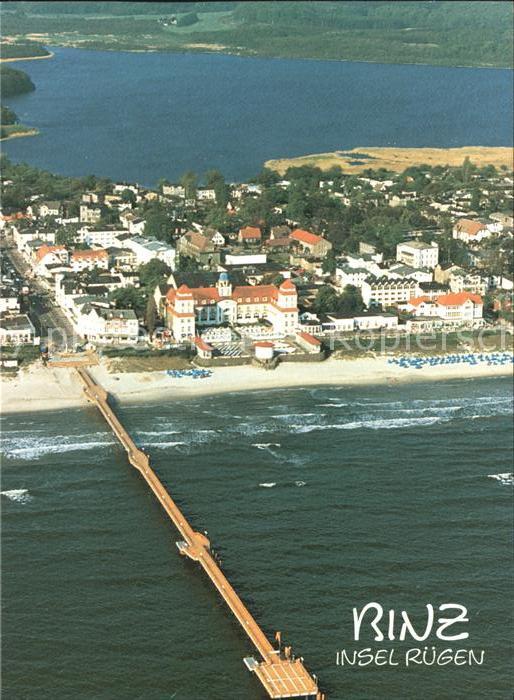 Binz Ruegen Fliegeraufnahme mit Seebrücke