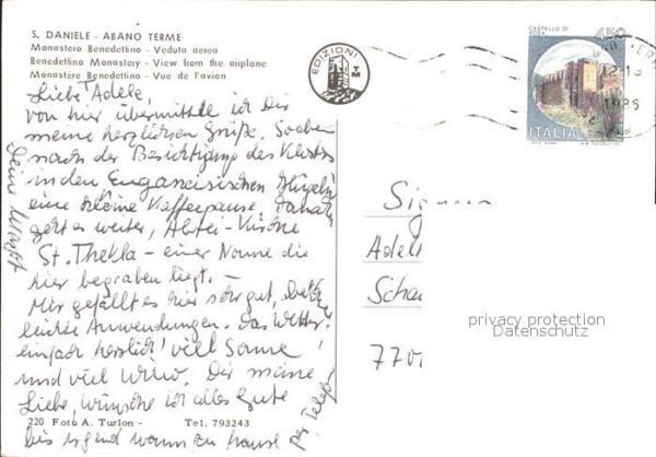 Abano Terme Fliegeraufnahme Monastere Benedettino – Bild 2