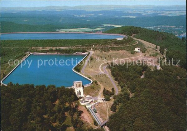 Edersee Fliegeraufnahme Speicherbecken mit Zahr