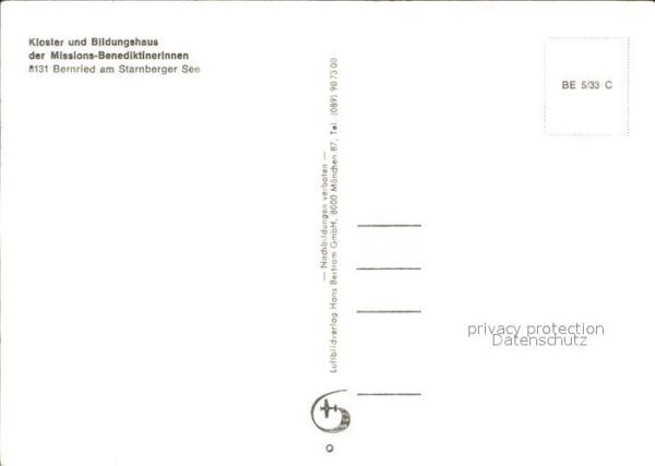 Bernried Starnberger See Fliegeraufnahme Kloster und Bildungshau – Bild 2