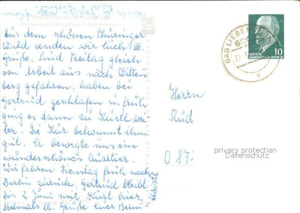 Bad Liebenstein Erholungsheim Schloß Altenstein – Bild 2