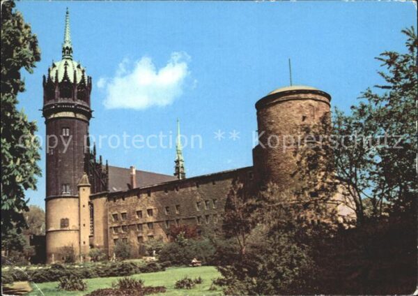 Wittenberg Lutherstadt Schloss mit Schlosskirche