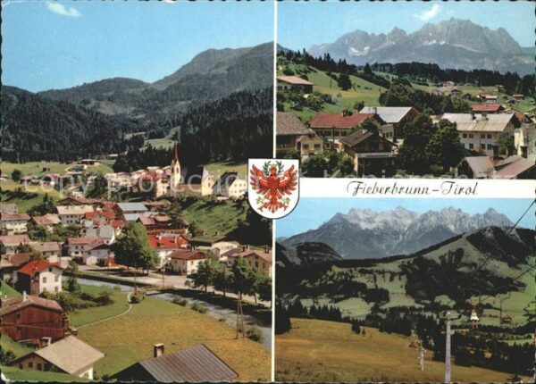 Fieberbrunn Tirol mit Wilden Kaiser Sesselbahn Streuböden