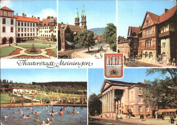 Meiningen Thueringen Schloß Kirche Theater Schwimmbad Henneb