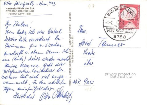 Bad Brueckenau Hartwald Klinik der BfA – Bild 2