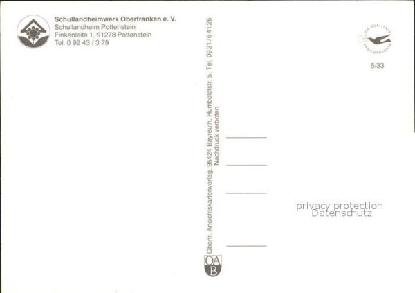 Pottenstein Oberfranken Fliegeraufnahme Schullandheimwerk – Bild 2