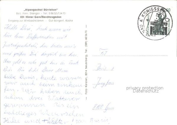 Berchtesgaden Hinter Gern Alpengasthof Dürrlehen – Bild 2