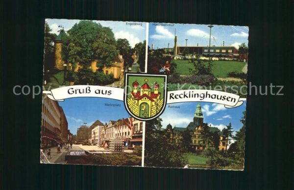 Recklinghausen Westfalen Engelsburg Hauptbahnhof Marktplatz