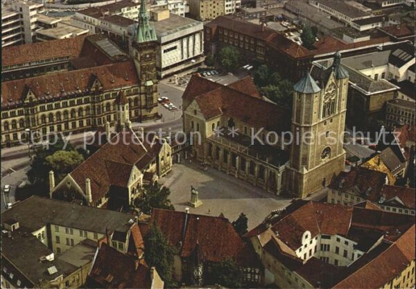 Braunschweig Fliegeraufnahme Burgplatz Rathaus