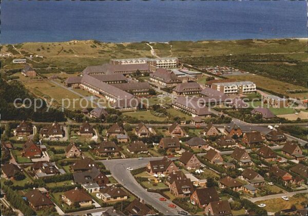 Westerland Sylt Fliegeraufnahme mit Nordseeklinik und S