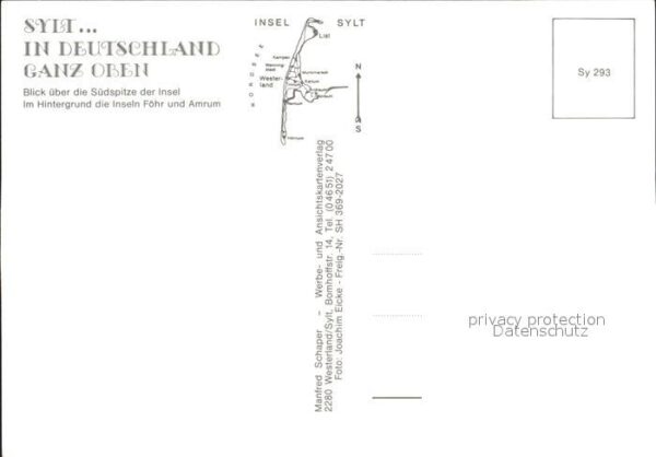 Sylt Fliegeraufnahme Südspitze mit Föhr und – Bild 2