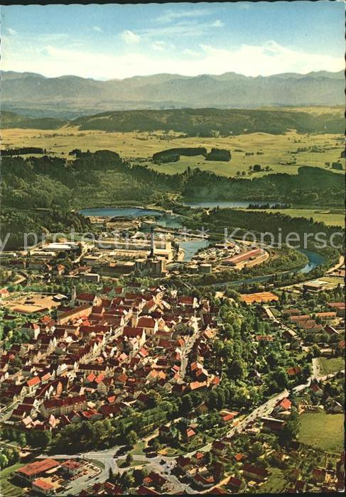 Schongau Fliegeraufnahme mit Ammergebirge
