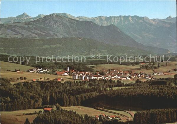 Buchenberg Allgaeu Fliegeraufnahme mit Nebelhorn