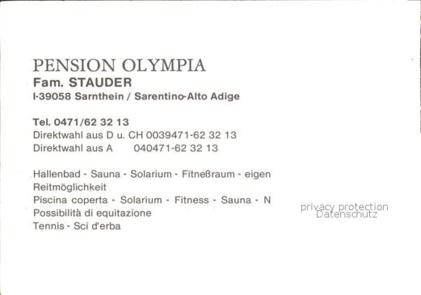 Sarentino Bozen Pension Olympia Stauder – Bild 2