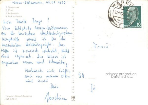 Waren Mueritz Markt Badeanstalt Müritz Tiefwarensee – Bild 2