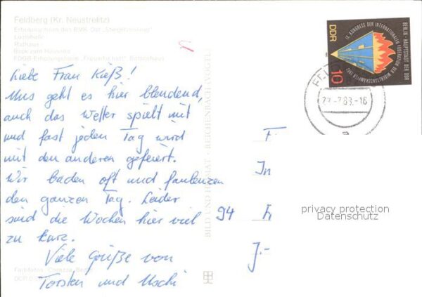 Feldberg Mecklenburg Erholungsheim Stieglitzenkrug Luzinhall – Bild 2