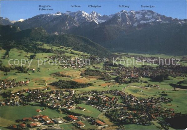 Pfronten Fliegeraufnahme mit Köllespitze Roßberg