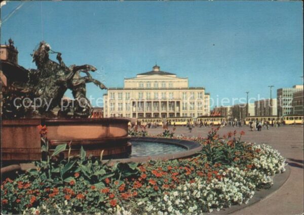 Leipzig Opernhaus Mendebrunnen