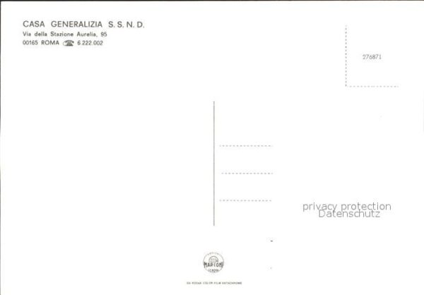 Roma Rom Casa Generalizia S.S. N. D. – Bild 2