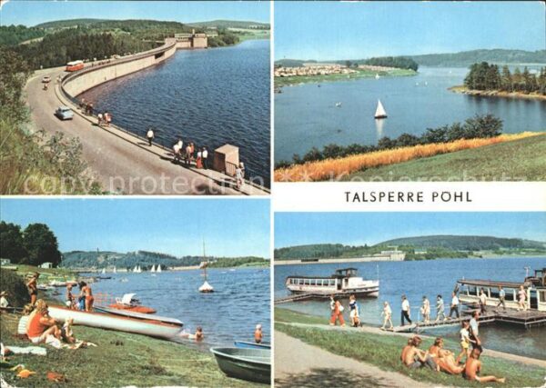 Poehl Vogtland Talsperre Stausee Badestrand Bootsanleg