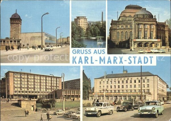 Karl-Marx-Stadt Roter Turm Strasse der Nationen Schloss