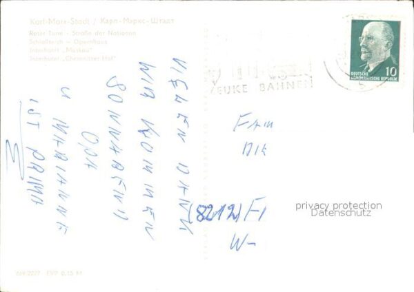 Karl-Marx-Stadt Roter Turm Strasse der Nationen Schloss – Bild 2