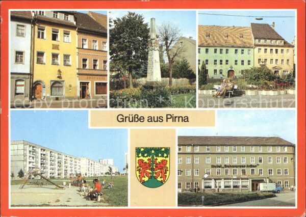 Pirna Haus des Th Jacobaer Postmeilensäule Ma