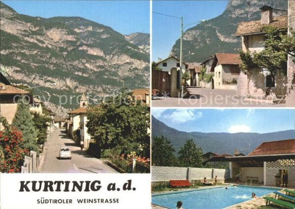 Kurtinig Weinstrasse Ortspartie Gebirge Swimming Pool